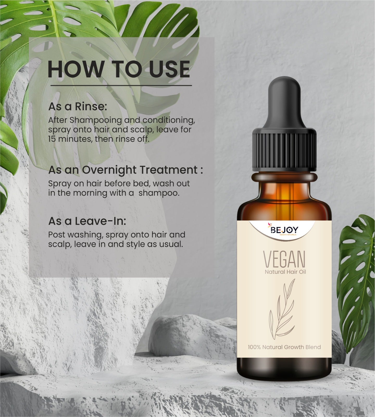 NJORA Vegan Hair Oil for Hair Fall Control & Growth | 100% Natural