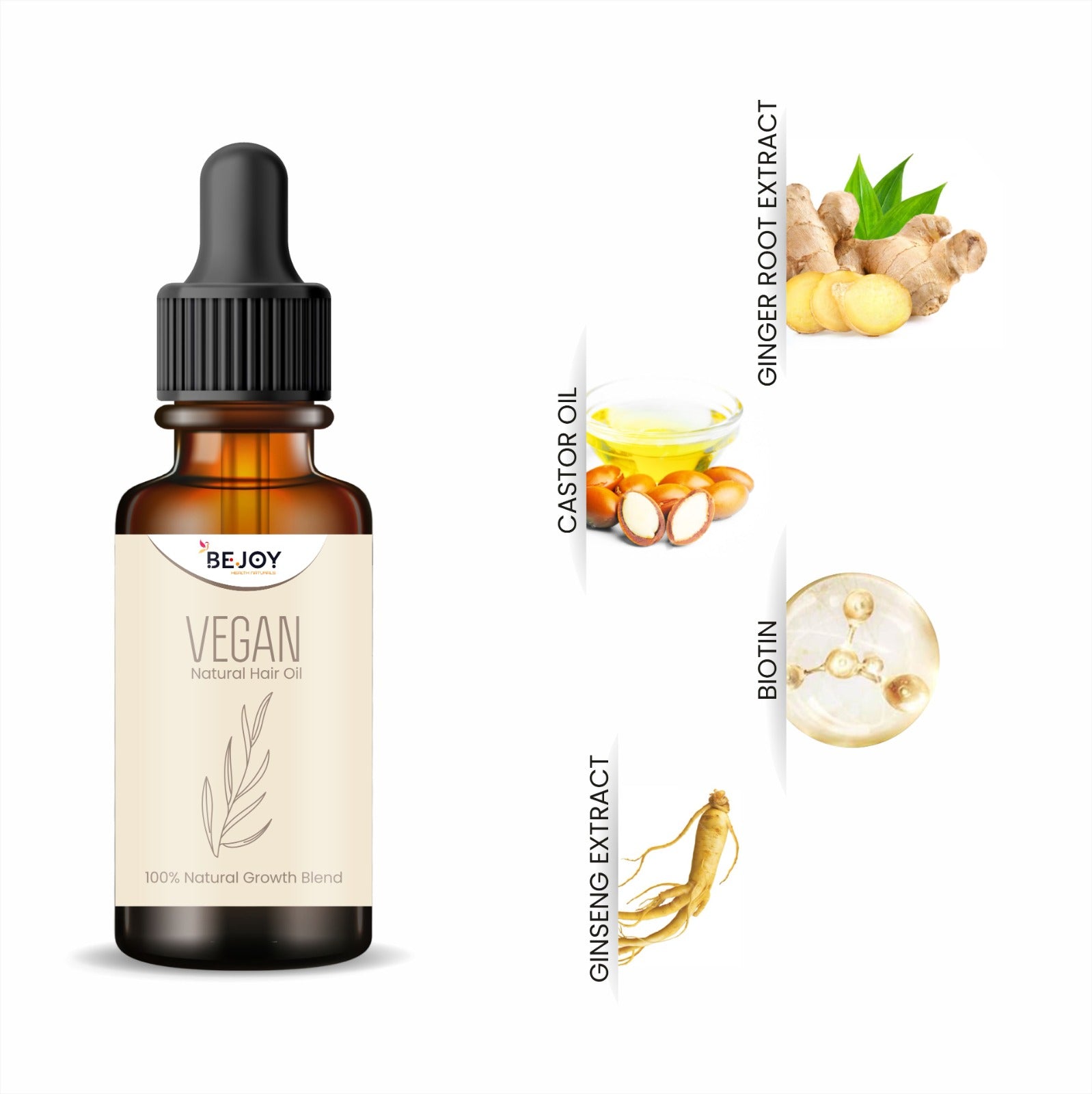 NJORA Vegan Hair Oil for Hair Fall Control & Growth | 100% Natural