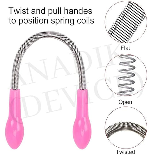 NJORA Facial Hair Spring Remover | Painless Threading Epilator, 2 pcs